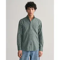 gant micro tartan long sleeve shirt vert l homme