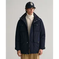 gant padded flannel field jacket bleu s homme