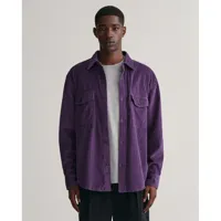 gant rel cord long sleeve shirt violet xl homme