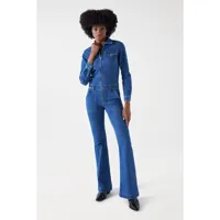 salsa jeans destiny jumpsuit bleu 28 / 34 femme