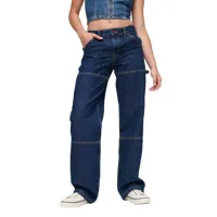 superdry mid rise carpenter jeans bleu 27 / 28 femme