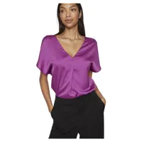 vila ellette short sleeve blouse violet 34 femme