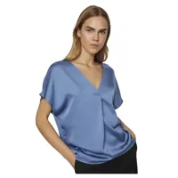 vila ellette short sleeve blouse bleu 36 femme