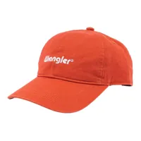 wrangler 112352595 washed logo cap orange  homme