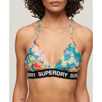 superdry logo triangle bikini top multicolore xs femme