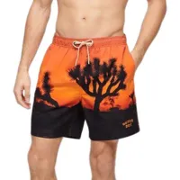 superdry photographic 17´´ swimming shorts orange xl homme