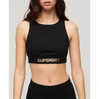 superdry sportswear logo sports bra noir xs femme