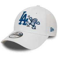 new era food character 9forty los angeles dodgers cap blanc  homme