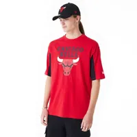 new era nba mesh panel chicago bulls short sleeve t-shirt rouge xs homme