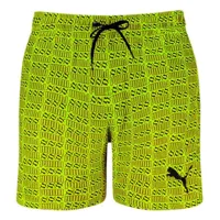 puma logo print mid swimming shorts vert 2xl homme