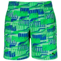 puma printed all over mid swimming shorts vert 7-8 years garçon