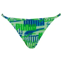 puma swim printed side strap bikini bottom vert xl femme