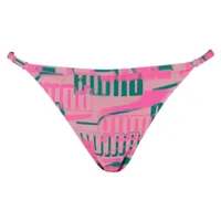 puma swim printed side strap bikini bottom rose xl femme