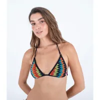 hurley chevron shoulder strap bikini top multicolore l femme