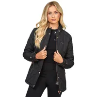 siksilk belted quilted jacket noir xs femme