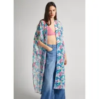 pepe jeans hibiscus kaftan cardigan multicolore  femme