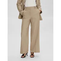 selected elinna b wide dress pants high waist beige 36 / 32 femme