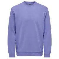 only & sons connor reg sweatshirt violet xs homme