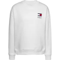 tommy jeans boxy graphic flag sweatshirt blanc s femme