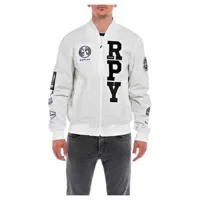 replay m8326.000.84628 bomber jacket blanc l homme