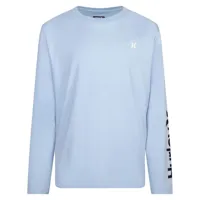 hurley icon heather upf top long sleeve t-shirt bleu 12-13 years garçon
