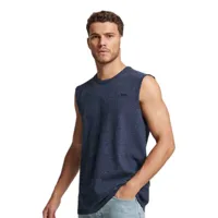 superdry vintage logo embroidered sleeveless crew neck t-shirt bleu xl homme