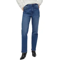 vila agnes jo mbd straight fit high waist jeans bleu 34 / 32 femme