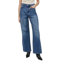 vila freya jaf fit high waist jeans bleu 38 / 32 femme