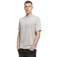 build your brand acid washed short sleeve crew neck t-shirt gris s homme