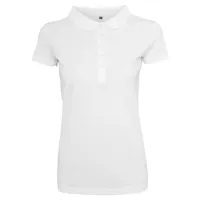 build your brand by023 short sleeve polo blanc m femme