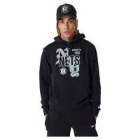 new era nba team graphic brooklyn nets hoodie noir 2xl homme