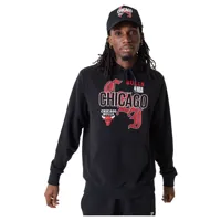 new era nba team graphic chicago bulls hoodie noir xl homme