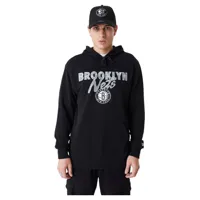 new era team script brooklyn nets hoodie noir l homme