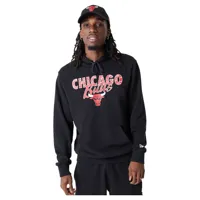new era team script chicago bulls hoodie noir m homme