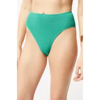 culotte bikini taille haute en matière extensible bas de maillot - onesize - 1 - emeraude clair - femme - etam