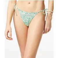 culotte bikini à nouer bas de maillot - pixy - 36 - vert nil - femme - etam