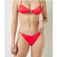 culotte bikini bas de maillot - taleza - 40 - rouge - femme - etam