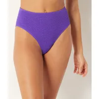 culotte bikini taille haute en matière extensible bas de maillot - onesize - 2 - violet - femme - etam