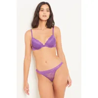 culotte bikini en dentelle - rythme - 34 - violet - femme - etam