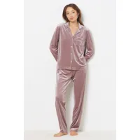 pantalon de pyjama en velours - bellah - l - rose - femme - etam