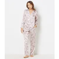 pantalon de pyjama imprimé - fiore - m - rose givre - femme - etam