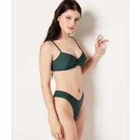 bikini brésilien high leg bas de maillot - caleta - 40 - vert sapin - femme - etam