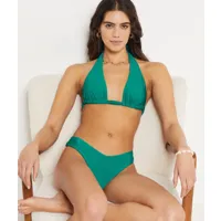bikini brésilien high leg bas de maillot satiné - roja - 40 - emerald - femme - etam
