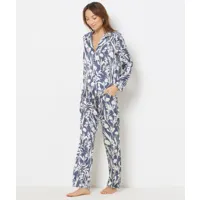 pantalon de pyjama imprimé - fiore - m - anthracite - femme - etam