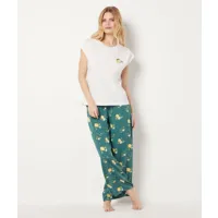pantalon de pyjama imprimé citron - citror - xs - emerald - femme - etam