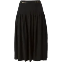 céline pre-owned jupe plissée à détails de chaînes - noir