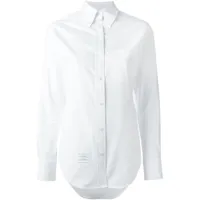 thom browne chemise à ourlet incurvé - blanc