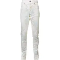 john elliott creased slim-fit jeans - blanc