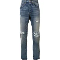 321 distressed mid-rise jeans - bleu