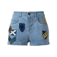 mr & mrs italy patched denim shorts - bleu